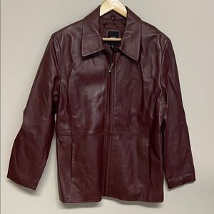 NWOT JLC New York Burgundy Leather Jacket